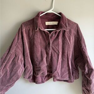 Free People Women's Corduroy Jacket in Purple